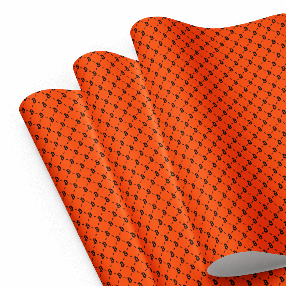 Bitcoin Orange Fashion Wrapping Paper