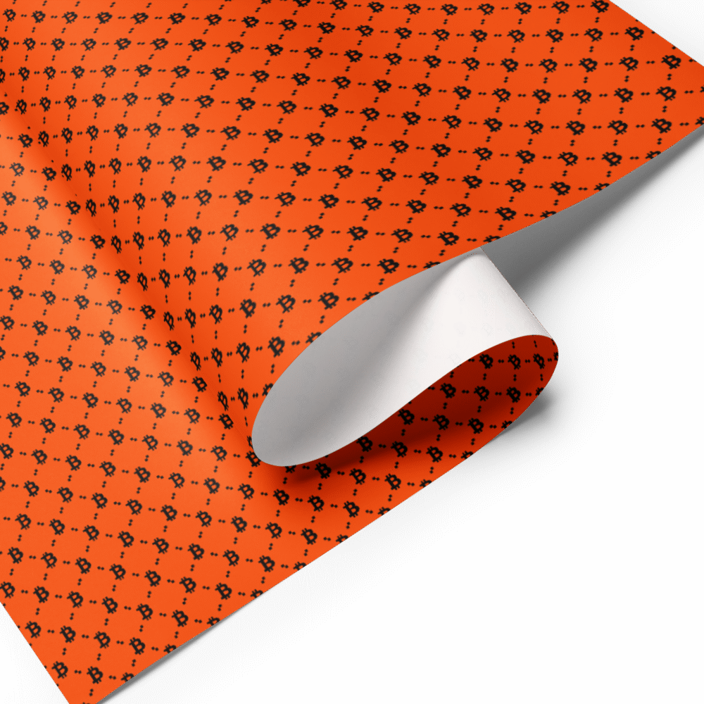 Bitcoin Orange Fashion Wrapping Paper