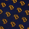 Bitcoin Silk Tie – Navy Blue