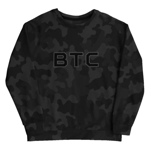 Bitcoin x BTC Black Camouflage Sweatshirt