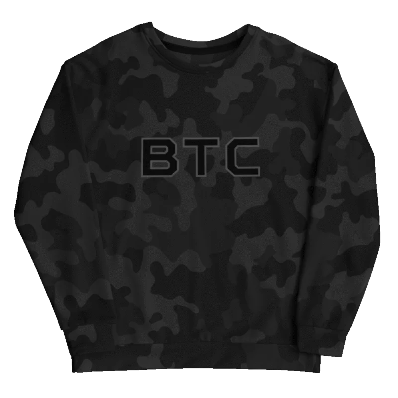 Bitcoin x BTC Black Camouflage Sweatshirt