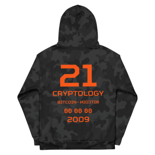 Bitcoin x Cryptology Black Camouflage Hoodie