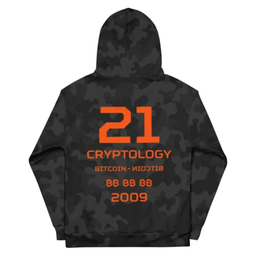 Bitcoin x Cryptology Black Camouflage Hoodie