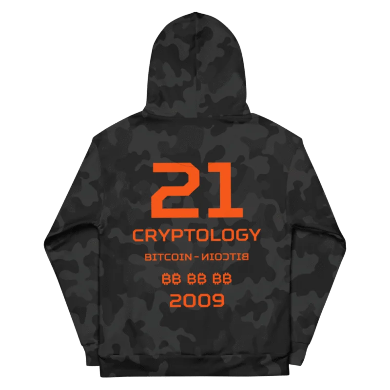 Bitcoin x Cryptology Black Camouflage Hoodie