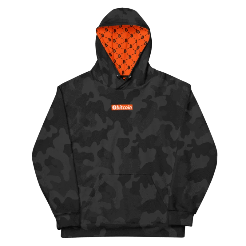Bitcoin x Cryptology Black Camouflage Hoodie