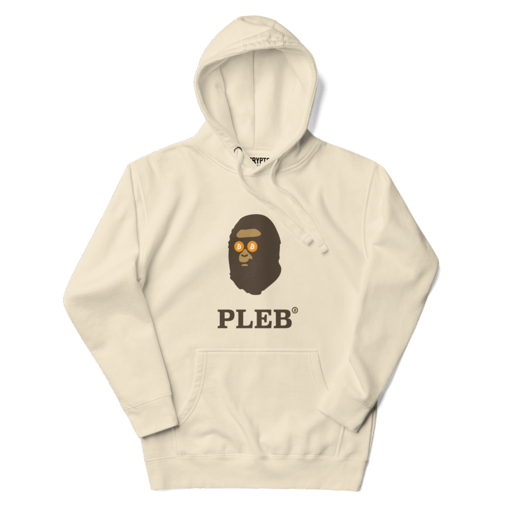 Pleb Hoodie - Cotton Heritage M2580 I Unisex Premium Pullover Hoodie Bone Front 68E8D2C06762B