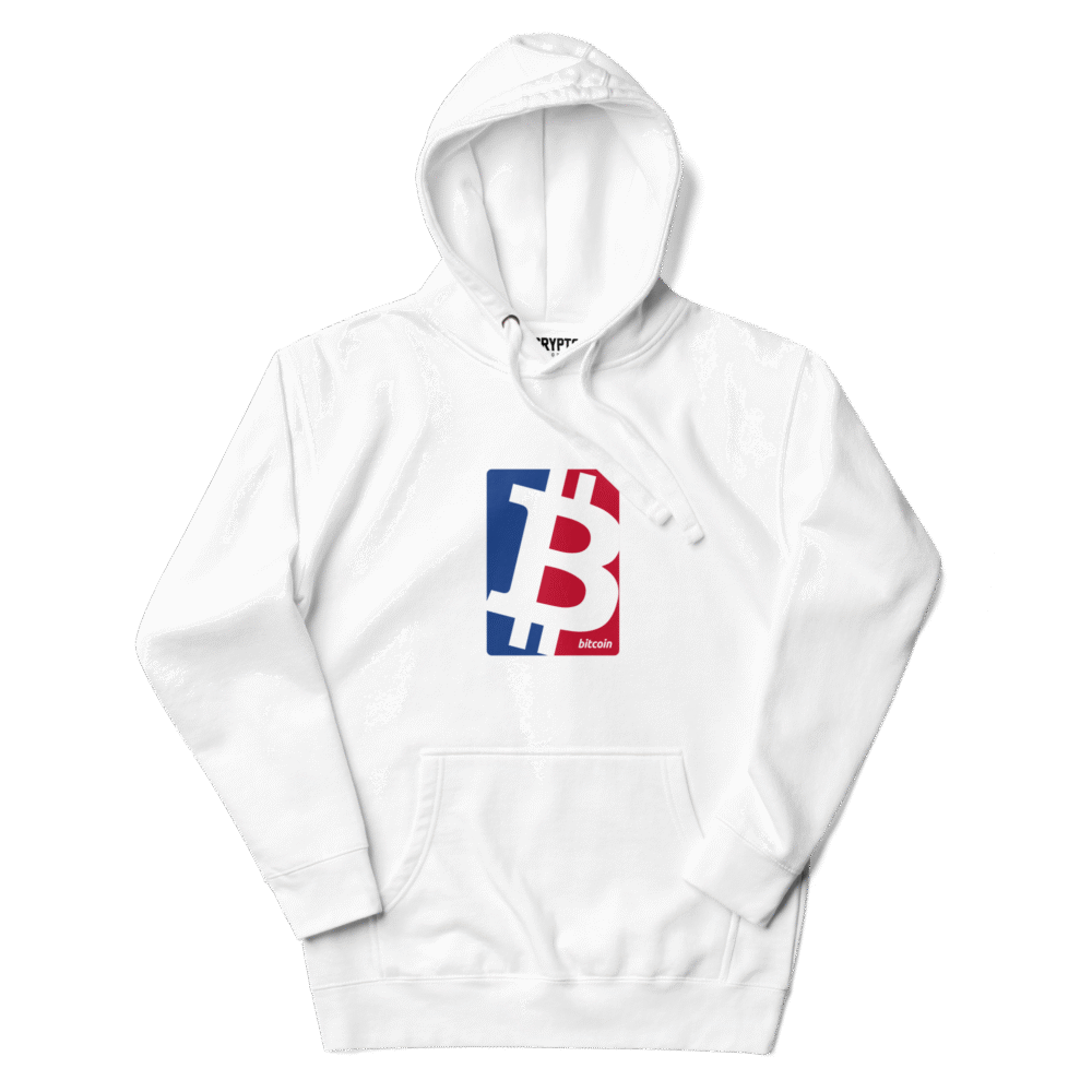 Bitcoin Sports Hoodie - Cotton Heritage M2580 I Unisex Premium Pullover Hoodie White Front 68E2Ae82C3D91