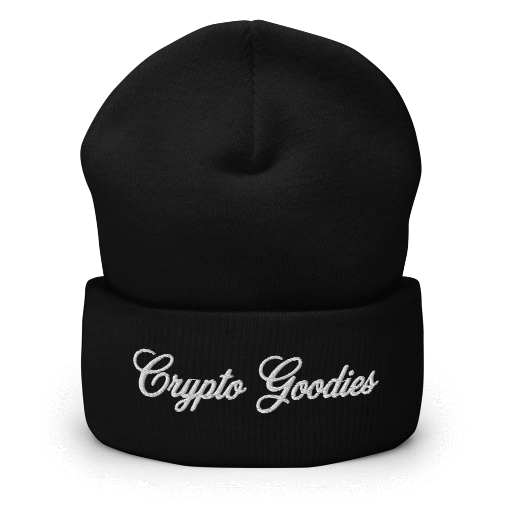 Crypto Goodies Cuffed Beanie - Cuffed Beanie Black Front 68E020Df59B75
