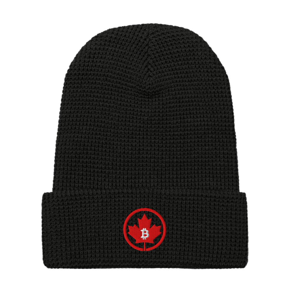 Bitcoin: Canada Waffle Beanie - Waffle Beanie Black Front 68Ee632Fca96B