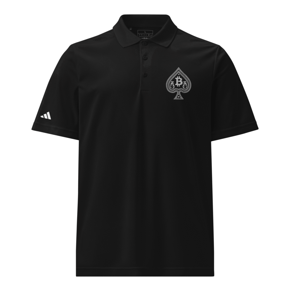 Bitcoin Spade Sport Polo X Adidas - Adidas Sport Polo Shirt Black Front 690744B76B467