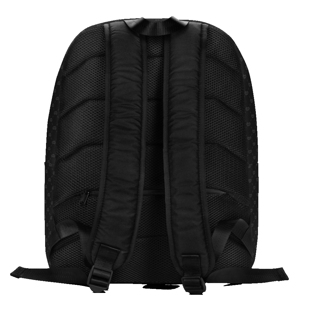 Bitcoin Fashion Black Minimalist Backpack