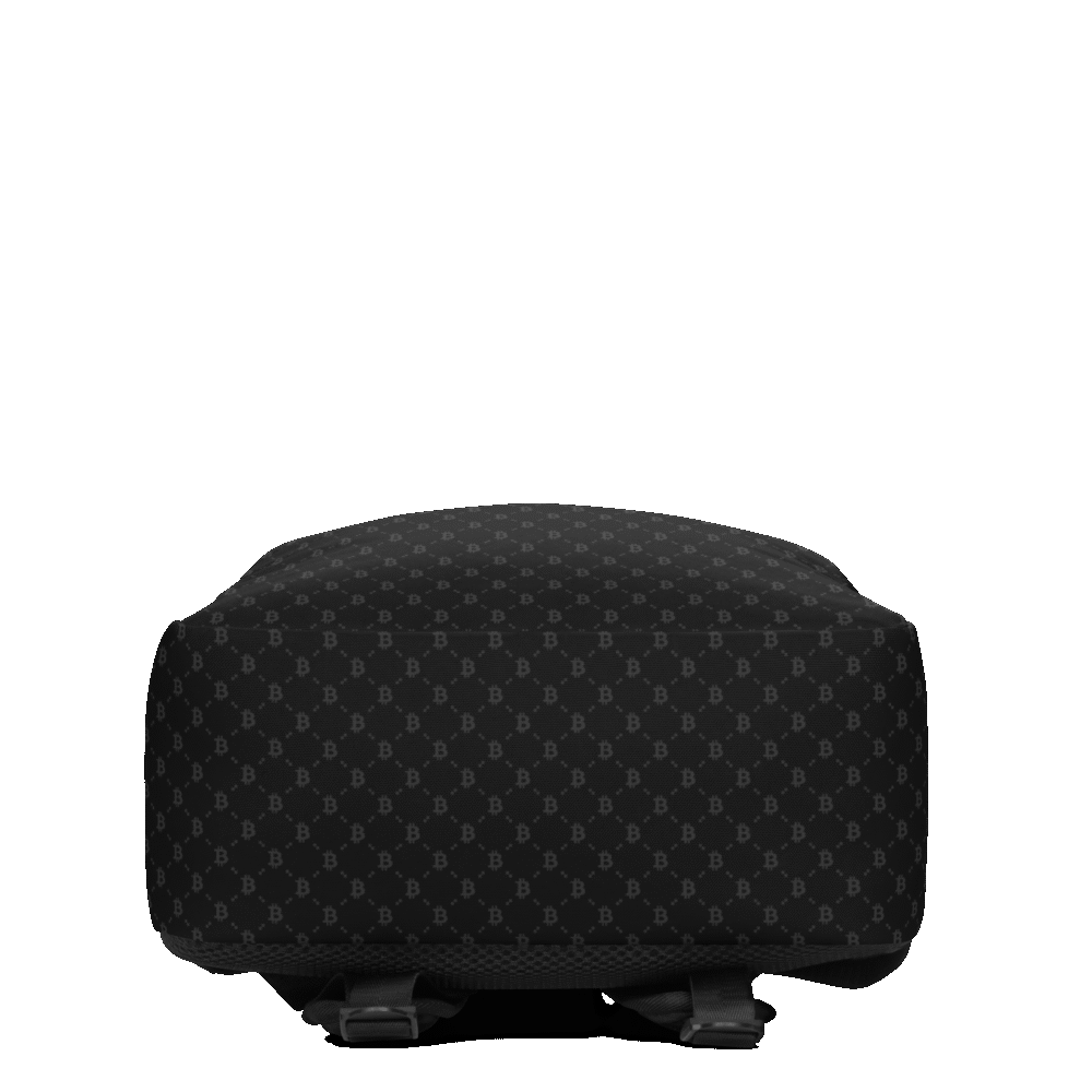 Bitcoin Fashion Black Minimalist Backpack