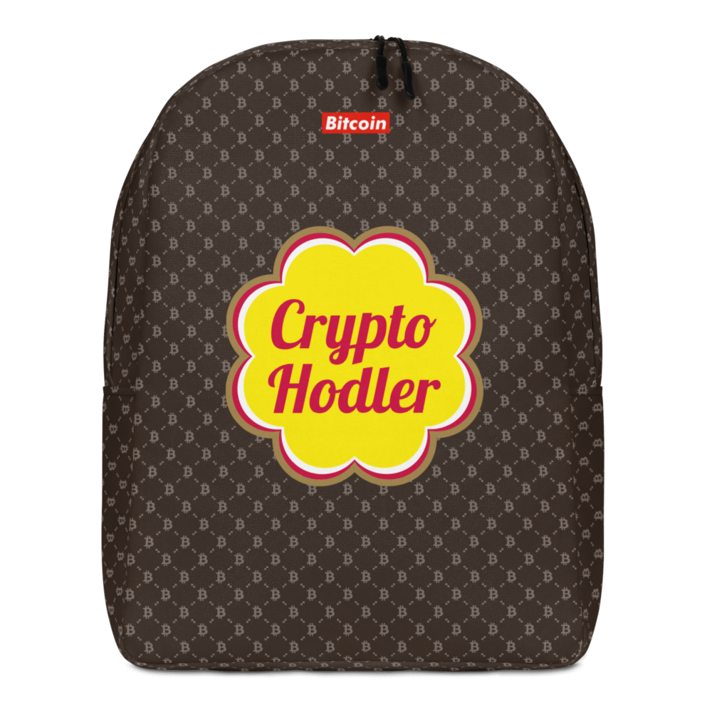 Crypto Hodler Minimalist Backpack - All Over Print Minimalist Backpack White Front 6911Bdf583E07