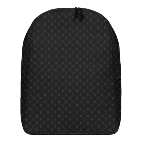 Bitcoin Fashion Black Minimalist Backpack