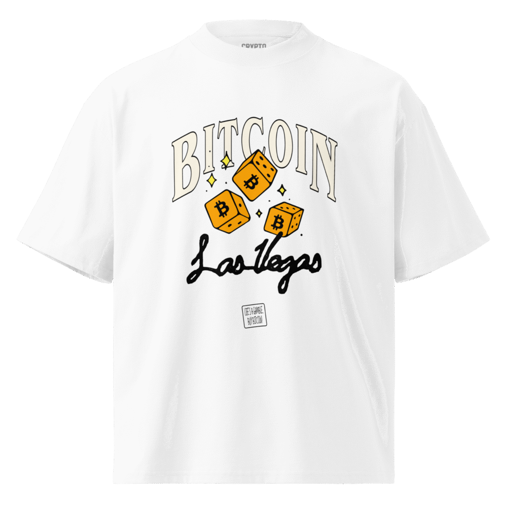 Bitcoin Las Vegas: Life's a Gamble, Buy Bitcoin Oversized T-Shirt