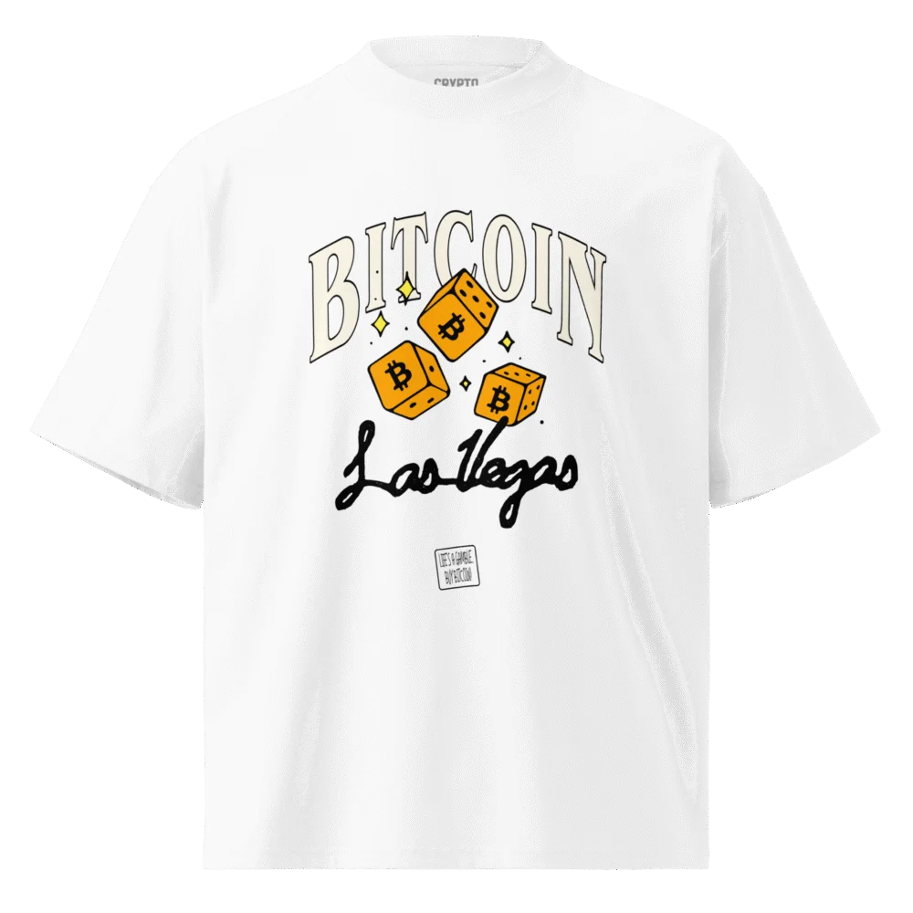 Bitcoin Las Vegas: Life’s a Gamble, Buy Bitcoin Oversized T-Shirt