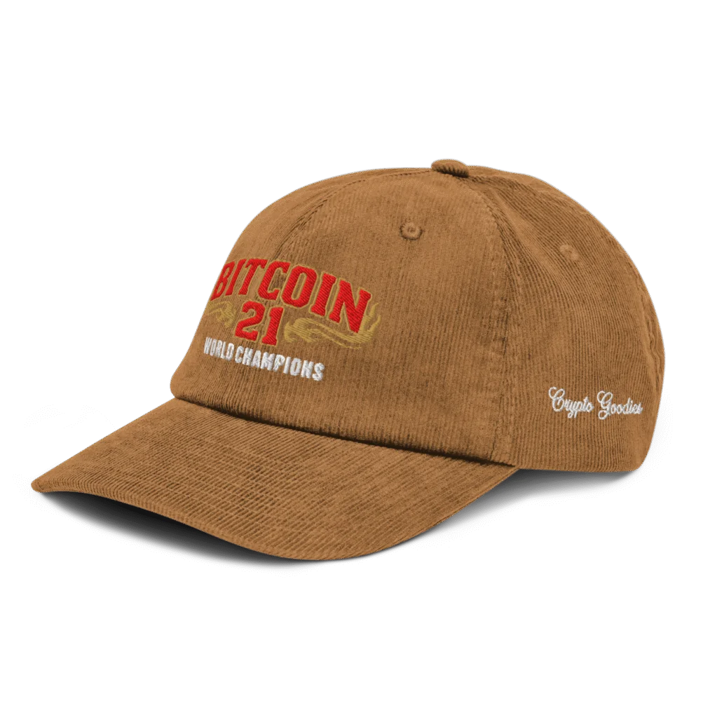 Bitcoin: World Champions Corduroy Hat - Image 4