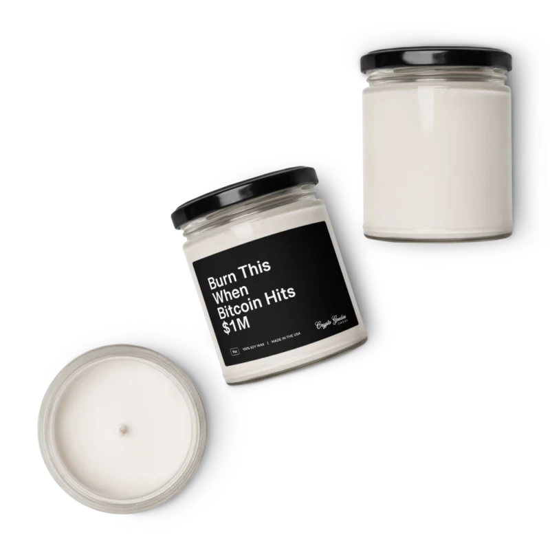 Burn This When Bitcoin Hits $1M Scented Candle