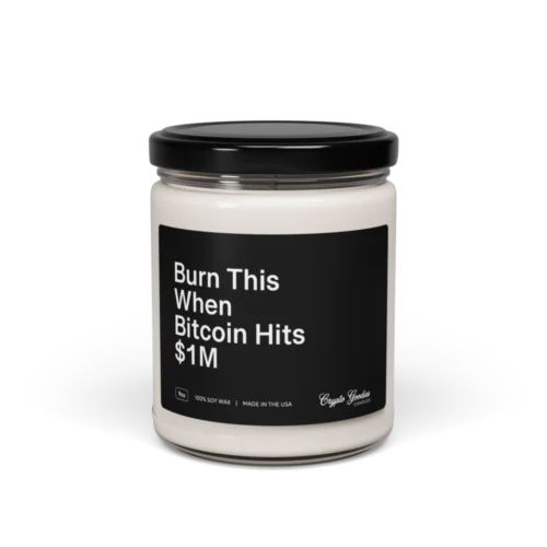 Burn This When Bitcoin Hits $1M Scented Candle