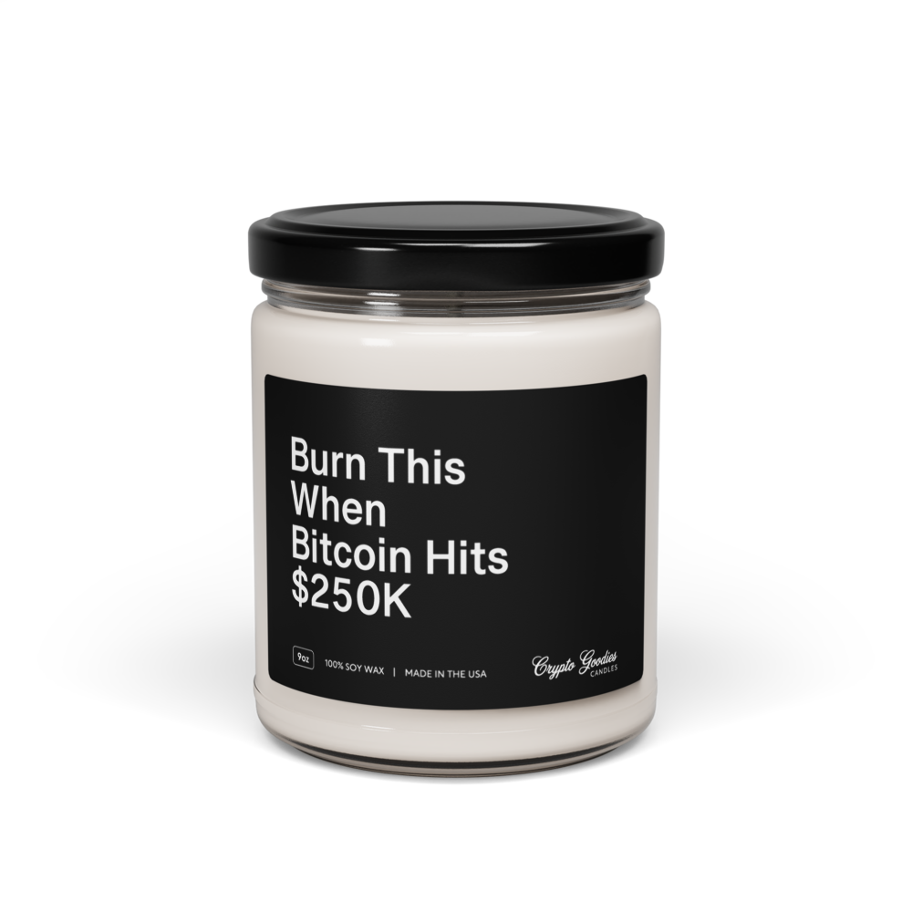 Burn This When Bitcoin Hits $250K Scented Candle