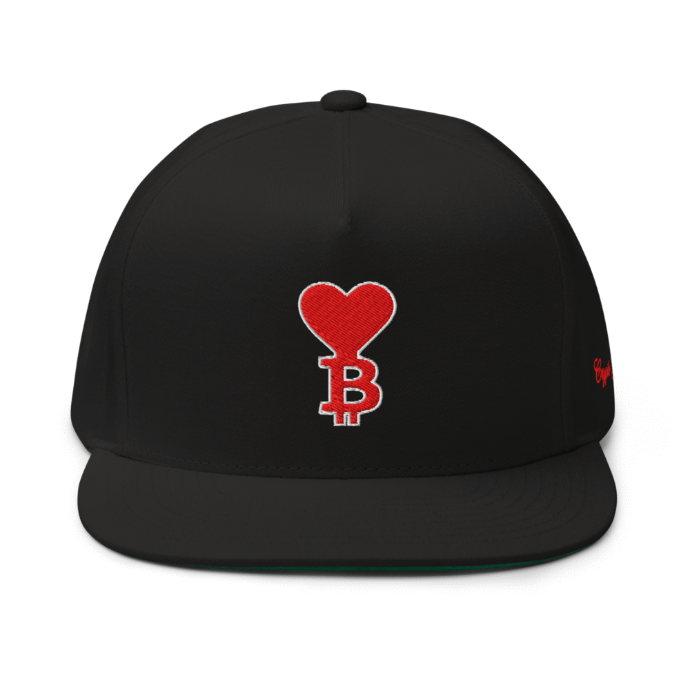Love Btc Snapback Hat - Flat Bill Cap Black Front 690A3Cb224F81