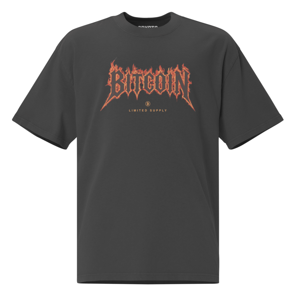 Bitcoin: Limited Supply Oversized T-Shirt - Oversized Faded T Shirt Faded Black Front 690A4Af106224