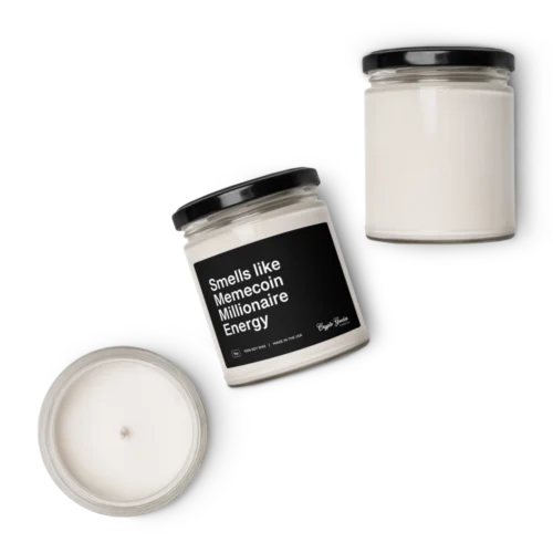 Smells Like Memecoin Millionaire Energy Scented Candle