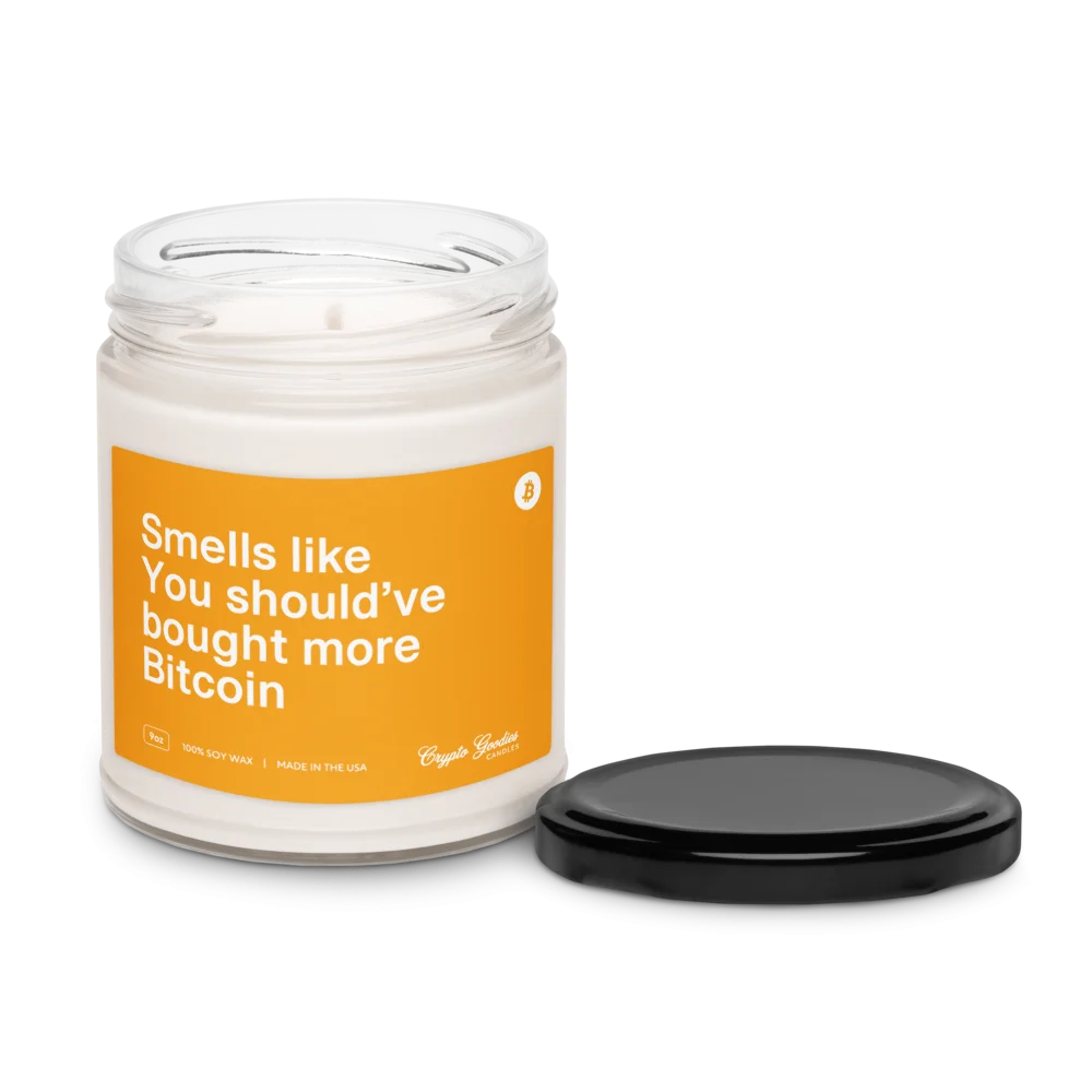 Smells Like You Should Have Bought More Bitcoin Scented Candle - Image 3