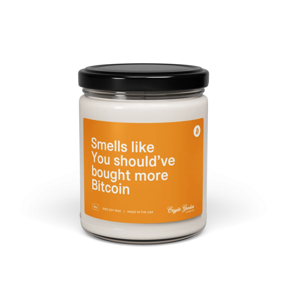 Smells Like You Should Have Bought More Bitcoin Scented Candle