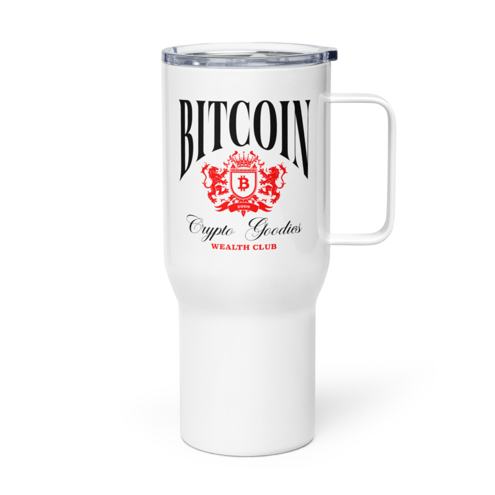 Bitcoin: Crypto Goodies Wealth Travel Mug With a Handle