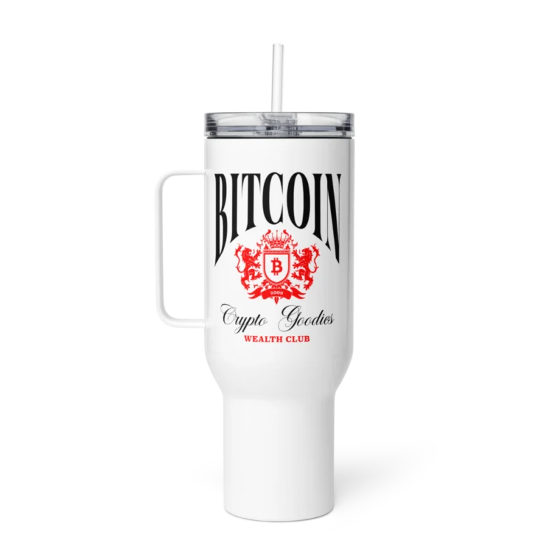 Bitcoin: Crypto Goodies Wealth Travel Mug With a Handle
