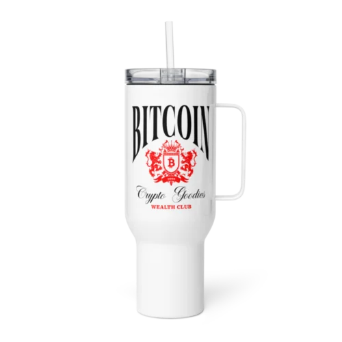 Bitcoin: Crypto Goodies Wealth Travel Mug With a Handle