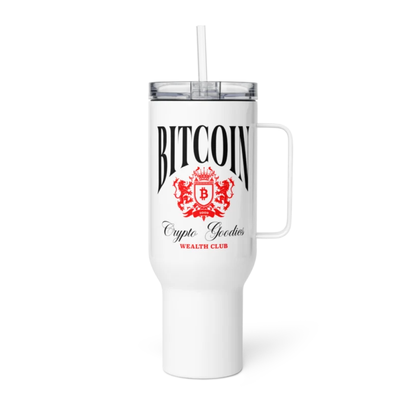 Bitcoin: Crypto Goodies Wealth Travel Mug With a Handle