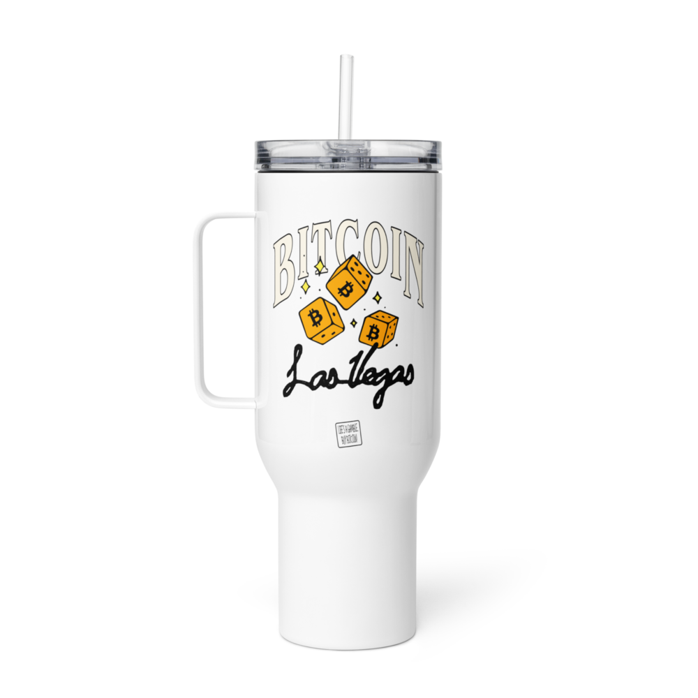 Bitcoin: Las Vegas Travel Mug With A Handle
