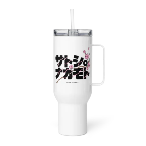 Satoshi JPN Travel Mug With a Handle