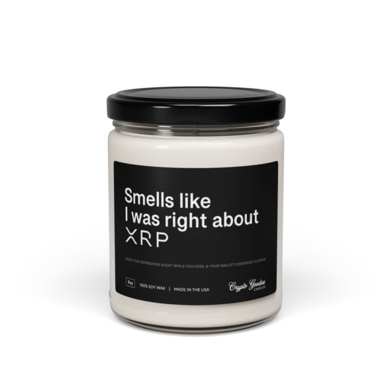 Smells Like I Was Right About XRP Scented Candle