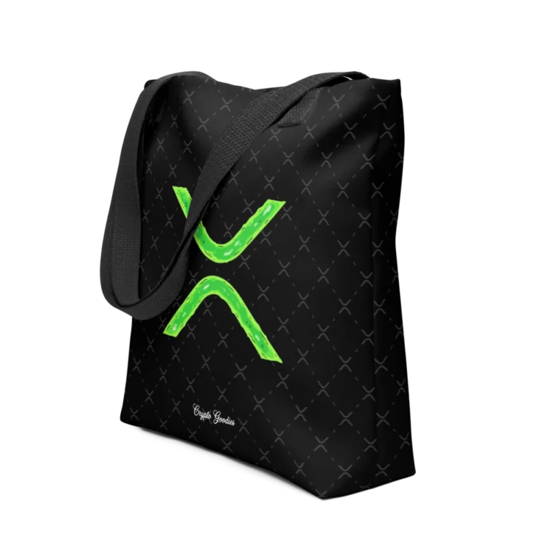 XRP Green Drip Tote Bag
