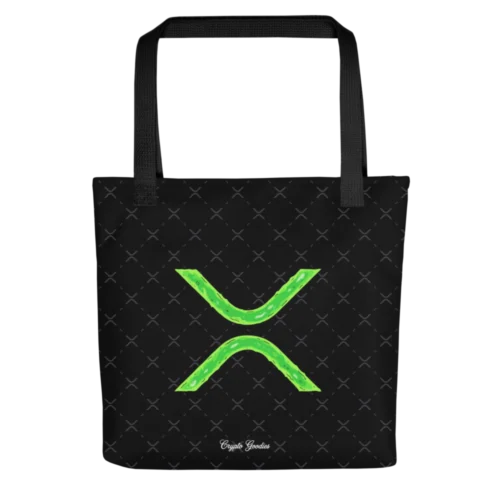 XRP Green Drip Tote Bag