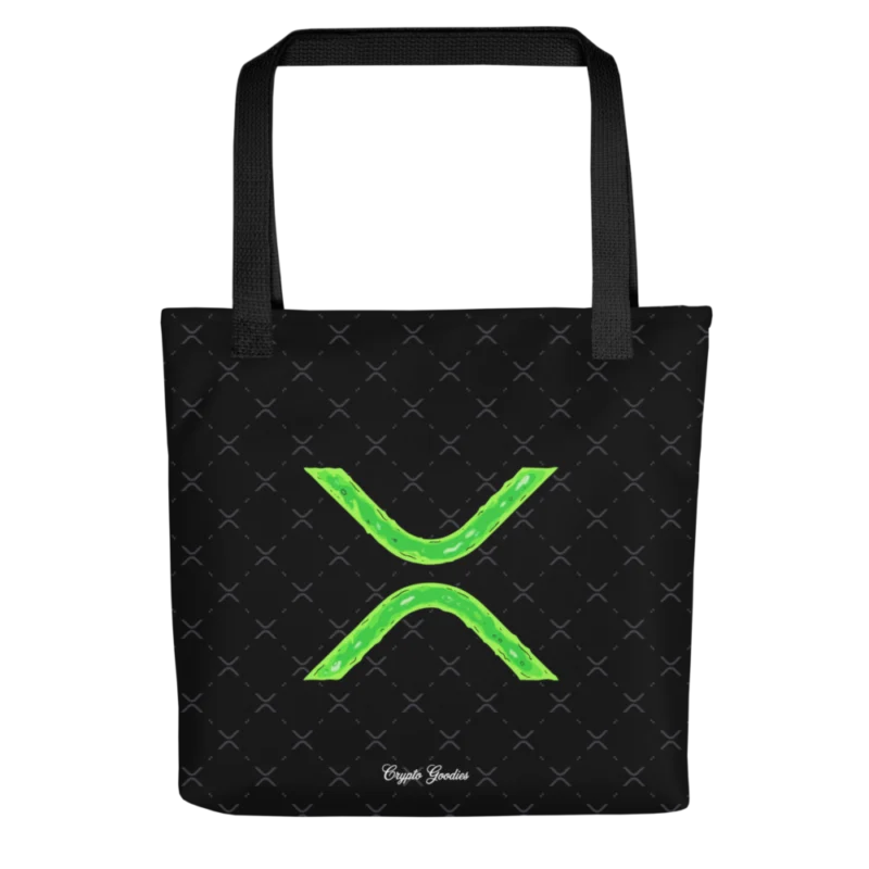 XRP Green Drip Tote Bag