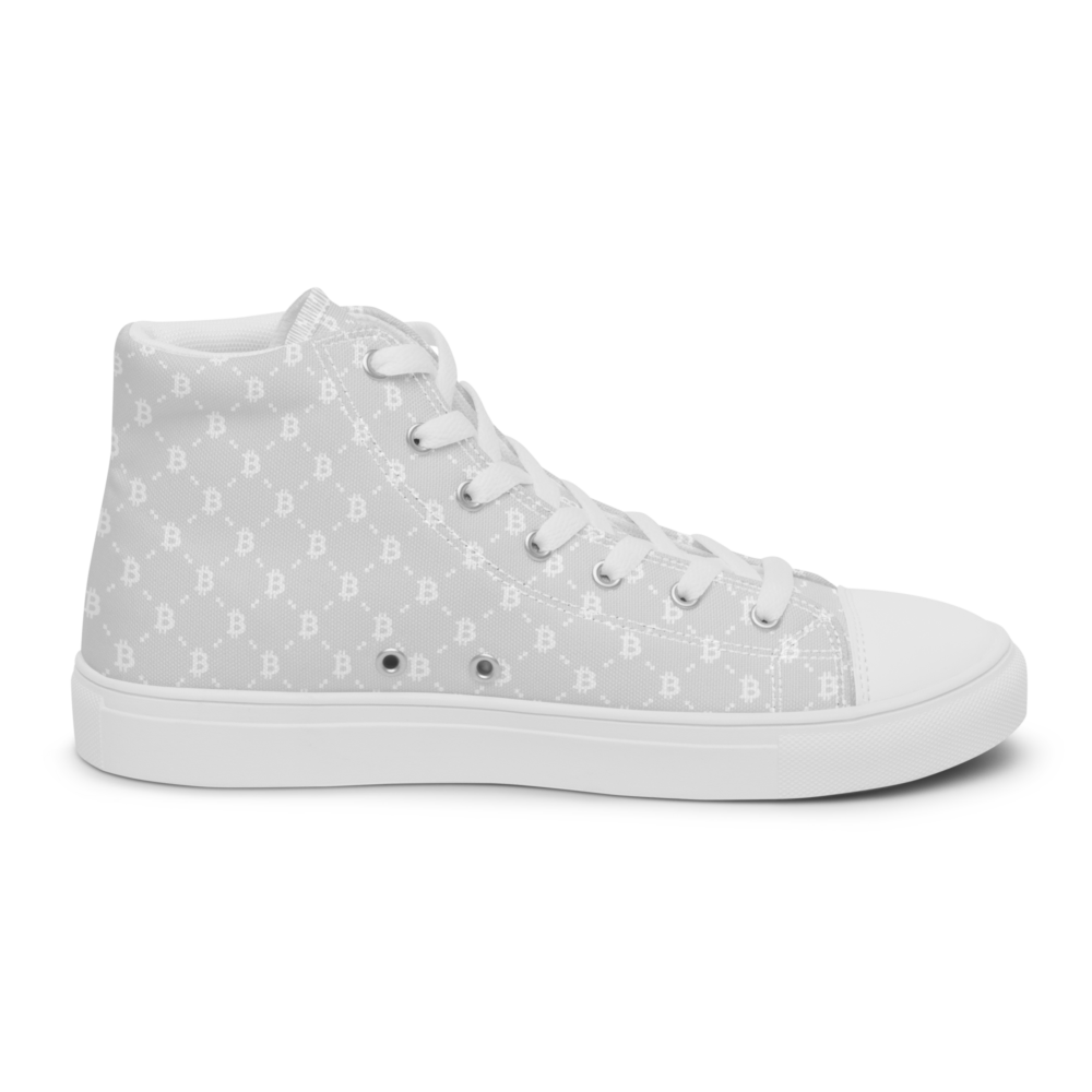 Bitcoin Grey Men’s High Top Shoes