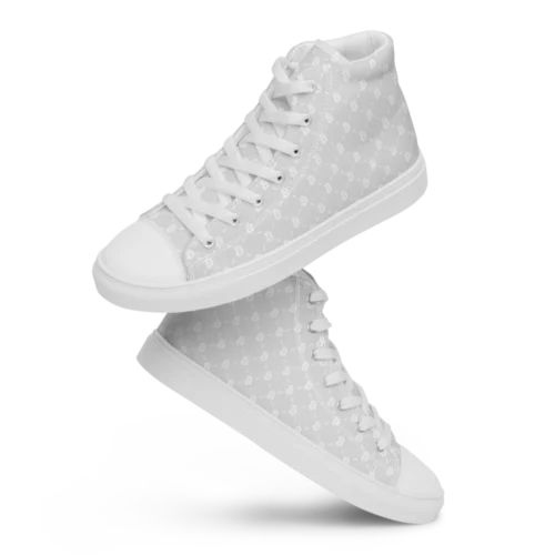 Bitcoin Grey Men’s High Top Shoes