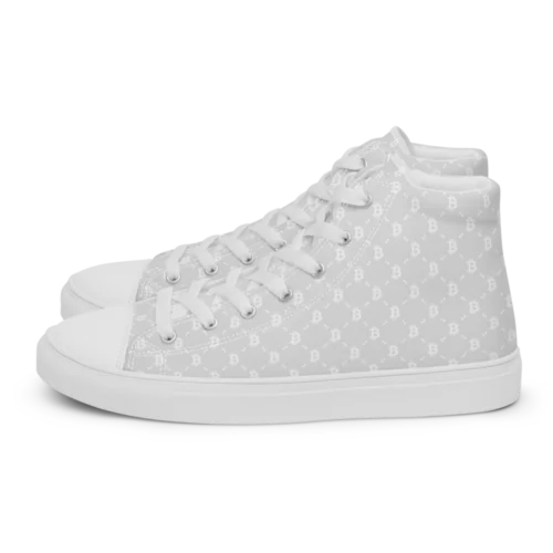 Bitcoin Grey Men’s High Top Shoes
