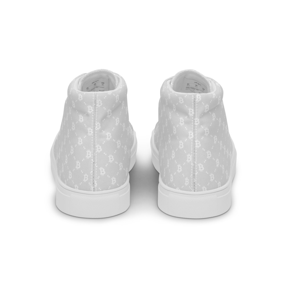 Bitcoin Grey Men’s High Top Shoes
