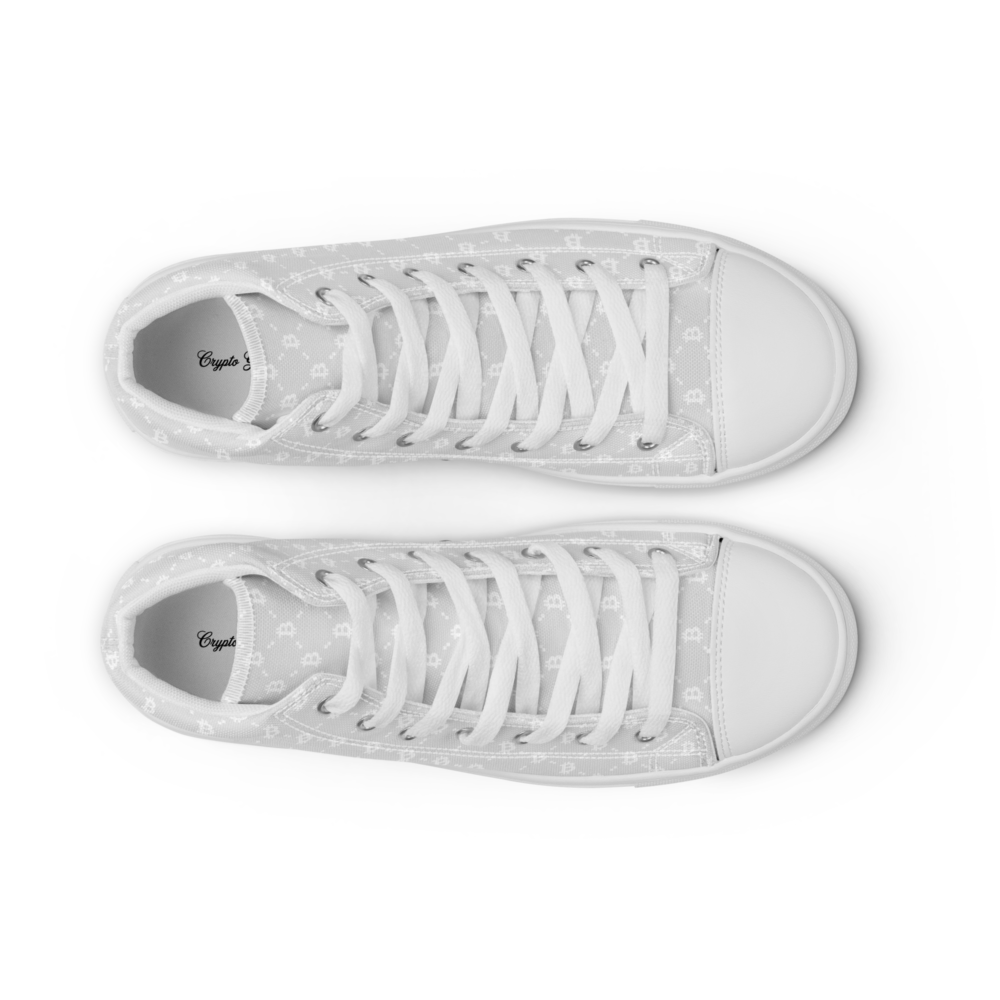 Bitcoin Grey Men’s High Top Shoes