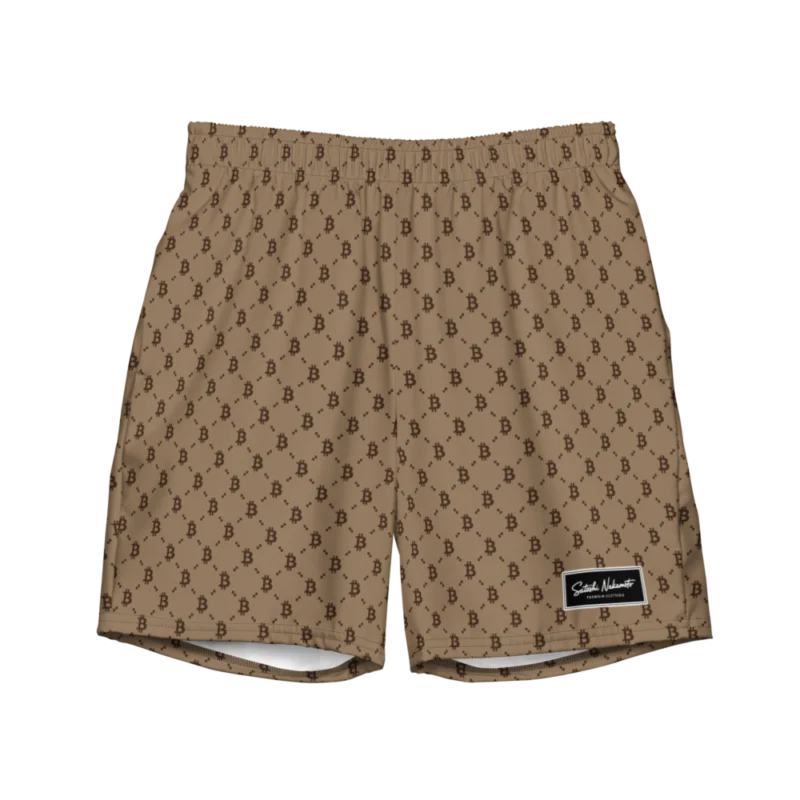 Bitcoin Club Mocha Premium Swim Trunks