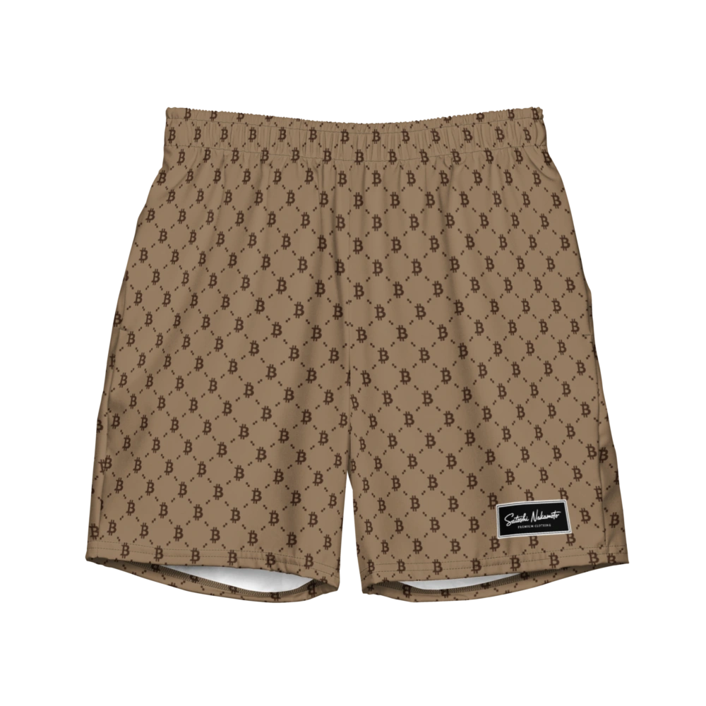 Bitcoin Club Mocha Premium Swim Trunks