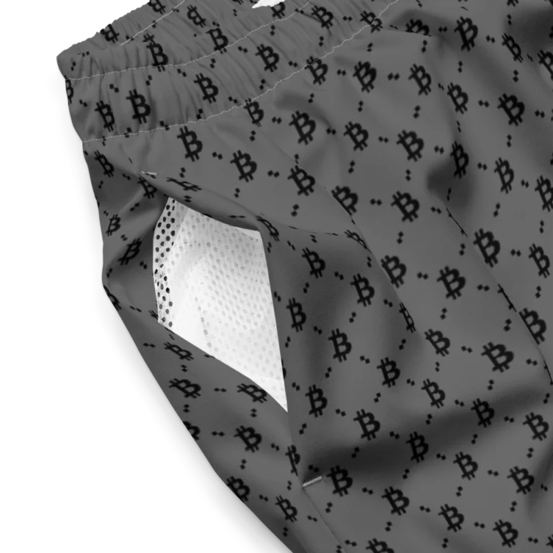 Bitcoin Graphite Premium Swim Trunks