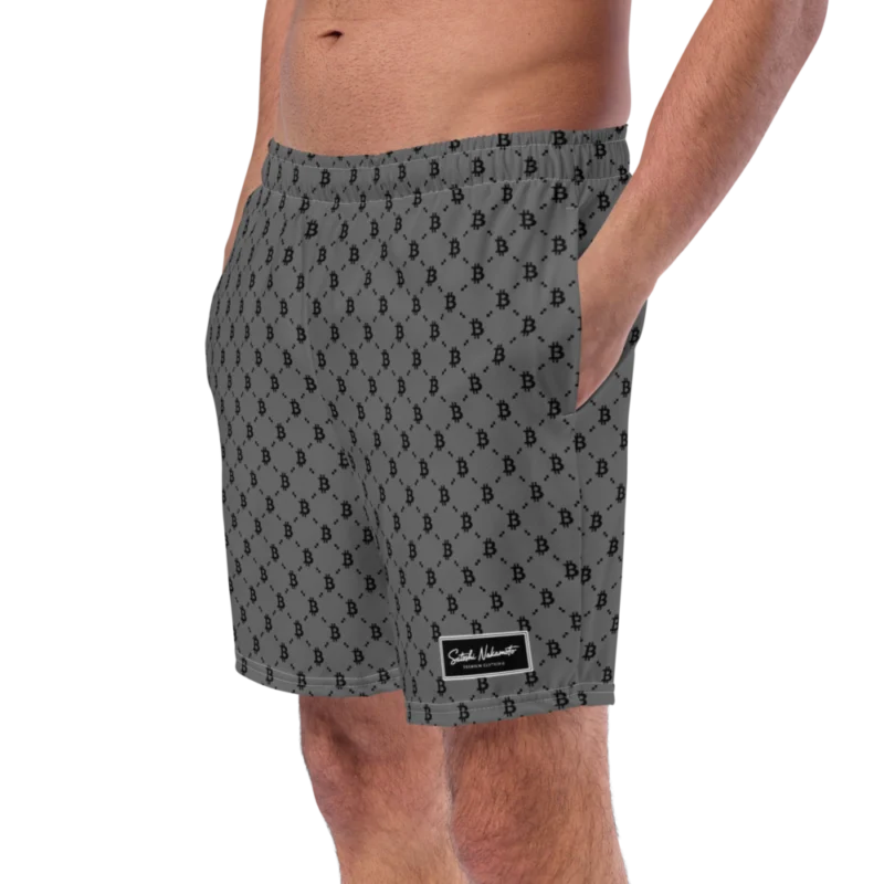 Bitcoin Graphite Premium Swim Trunks
