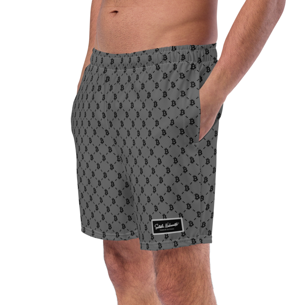 Bitcoin Graphite Premium Swim Trunks