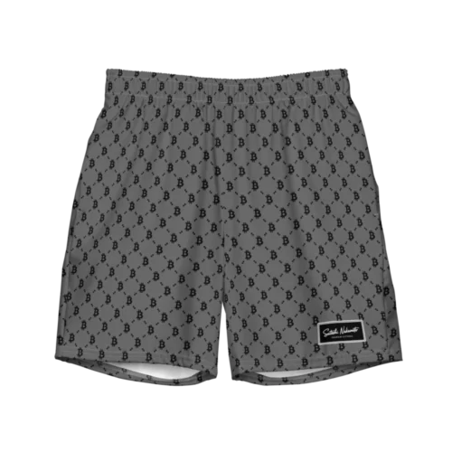 Bitcoin Graphite Premium Swim Trunks